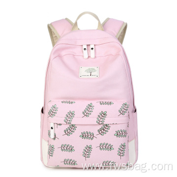 Custom Wholesale School Bookbag Allover Canvas Backpack